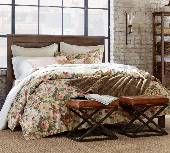 Rustic Farmhouse Style Wooden Bed