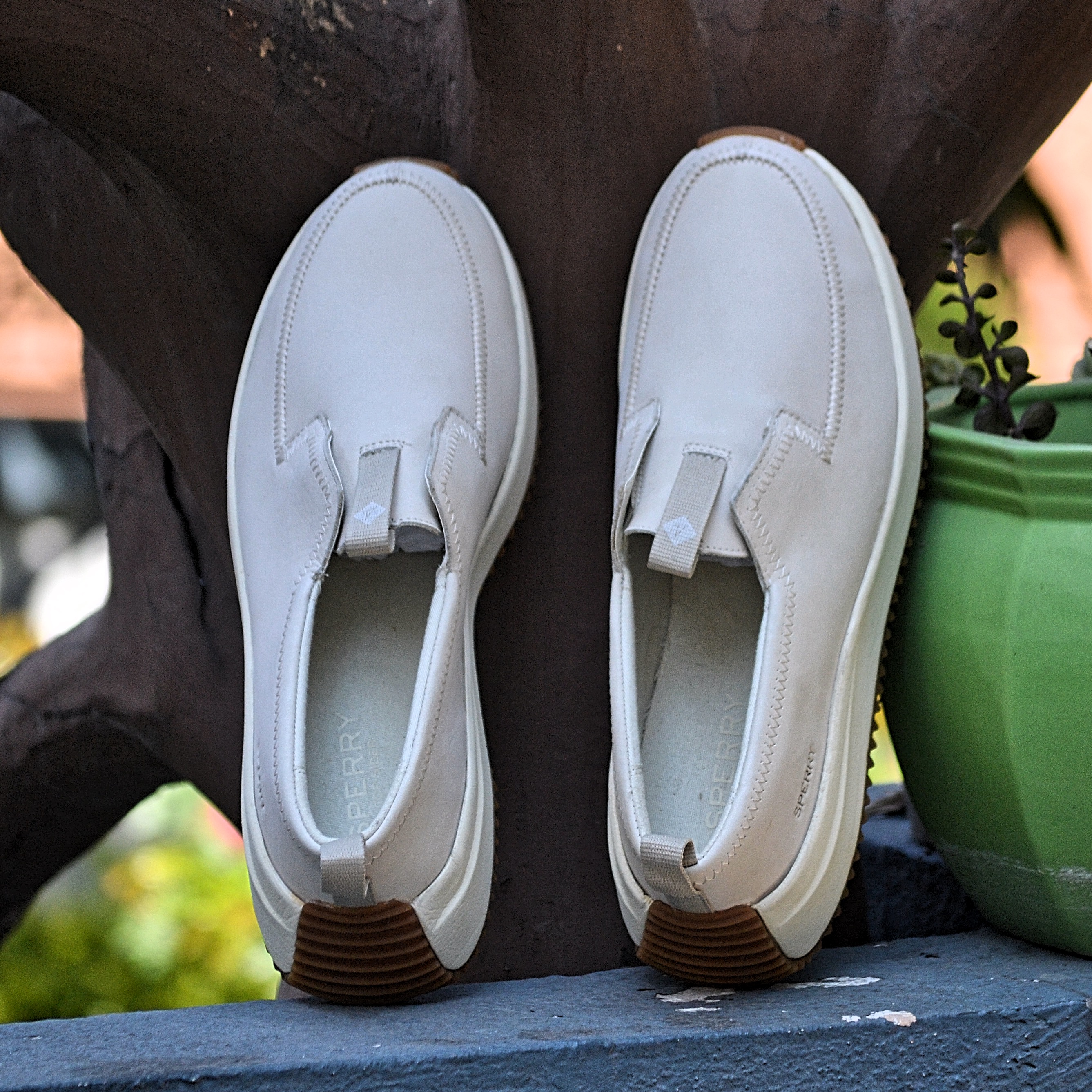 Rhinoland sperry white shoes for men